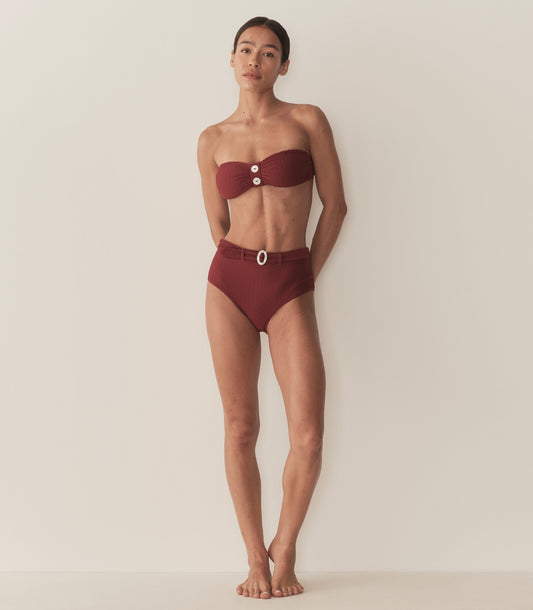 EVORA BIKINI BOTTOM -- DEEP SUMAC