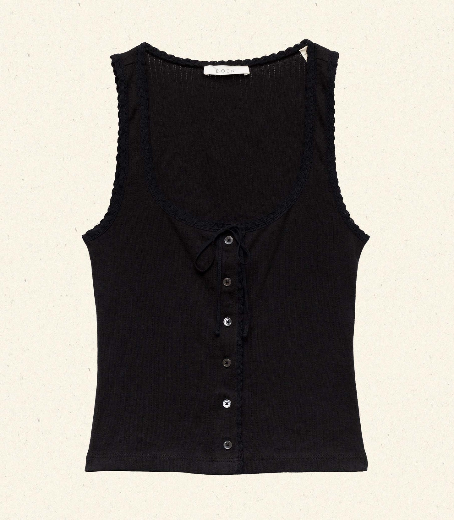 LOIS TANK -- BLACK QUELLE JOLIE POINTELLE