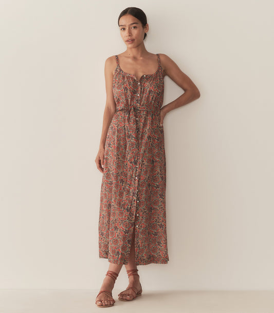 NEVITA DRESS -- L'ORANGE SOLEIL FLEURIT